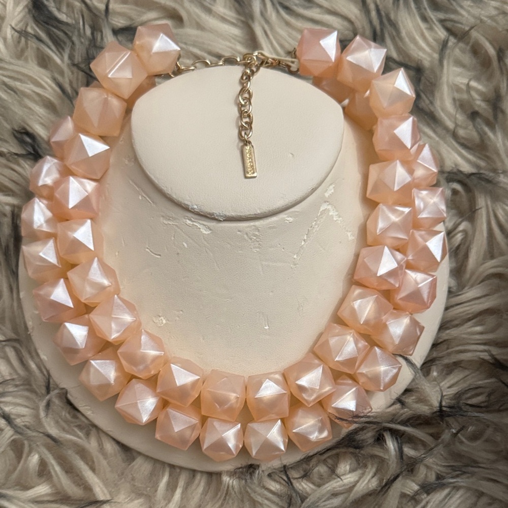Sugar Blush Pink Faceted Necklace